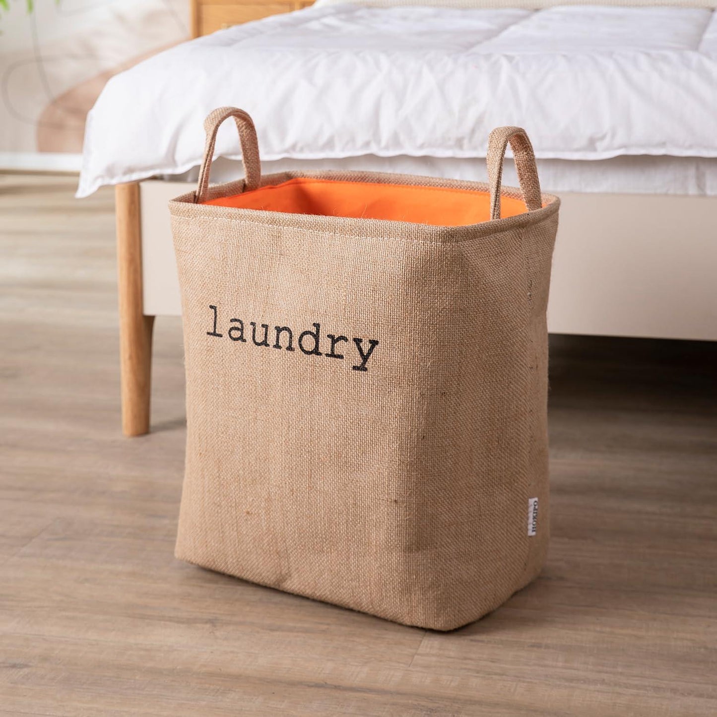 HOKIPO Laundry Basket Clothes Hamper, Denim Basket With Handles,Small / Large - Beige - HOKIPO | Har Ghar ka Humsafar