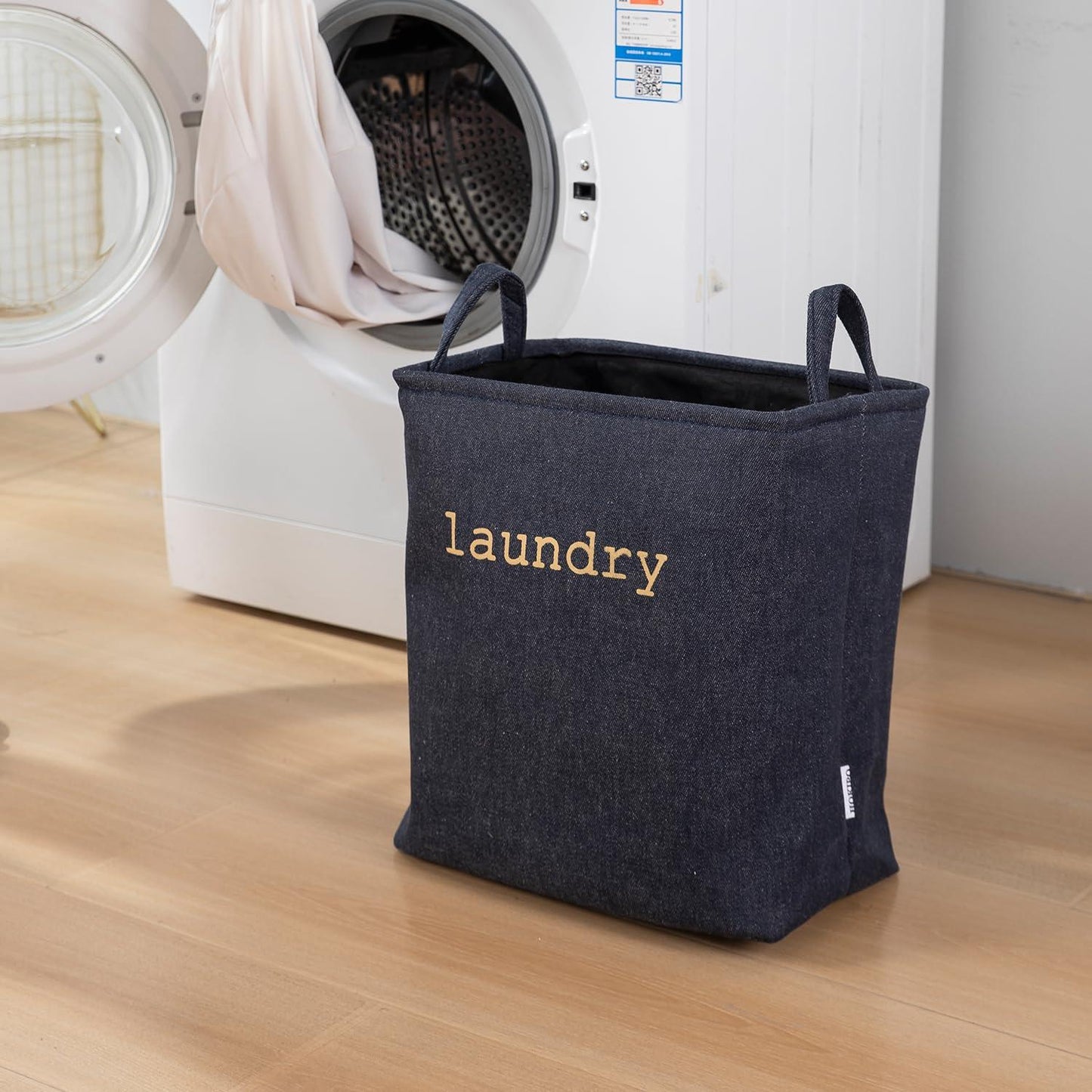 HOKIPO Laundry Basket Clothes Hamper, Denim Basket With Handles,Small / Large - Blue - HOKIPO | Har Ghar ka Humsafar