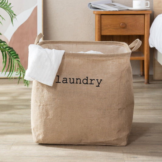 HOKIPO® Laundry Basket Natural Moisture - Resistant Jute Laundry Hamper - 54 Ltr - HOKIPO | Har Ghar ka Humsafar