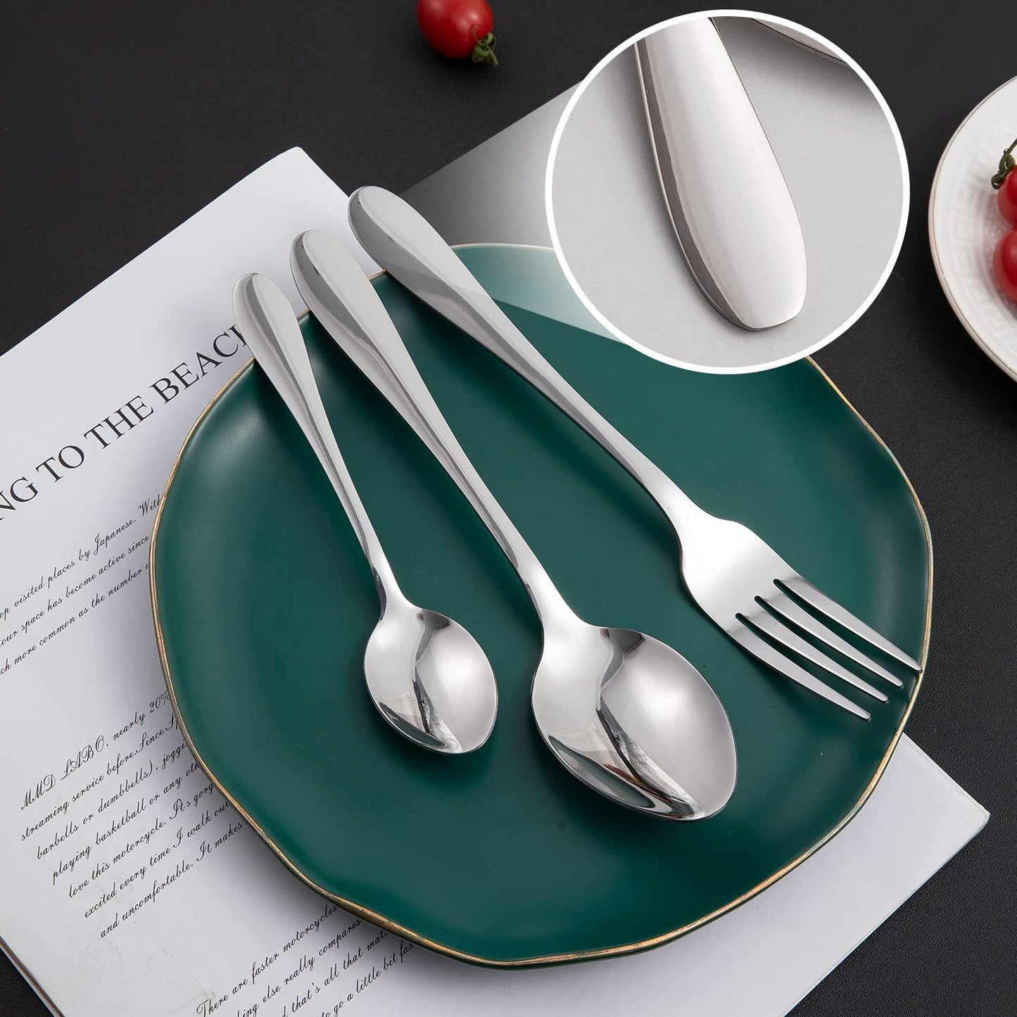 HOKIPO Silver Cutlery Set of 18 / 24 Pcs Stainless Steel, Mirror Finish with Gift Box - HOKIPO | Har Ghar ka Humsafar