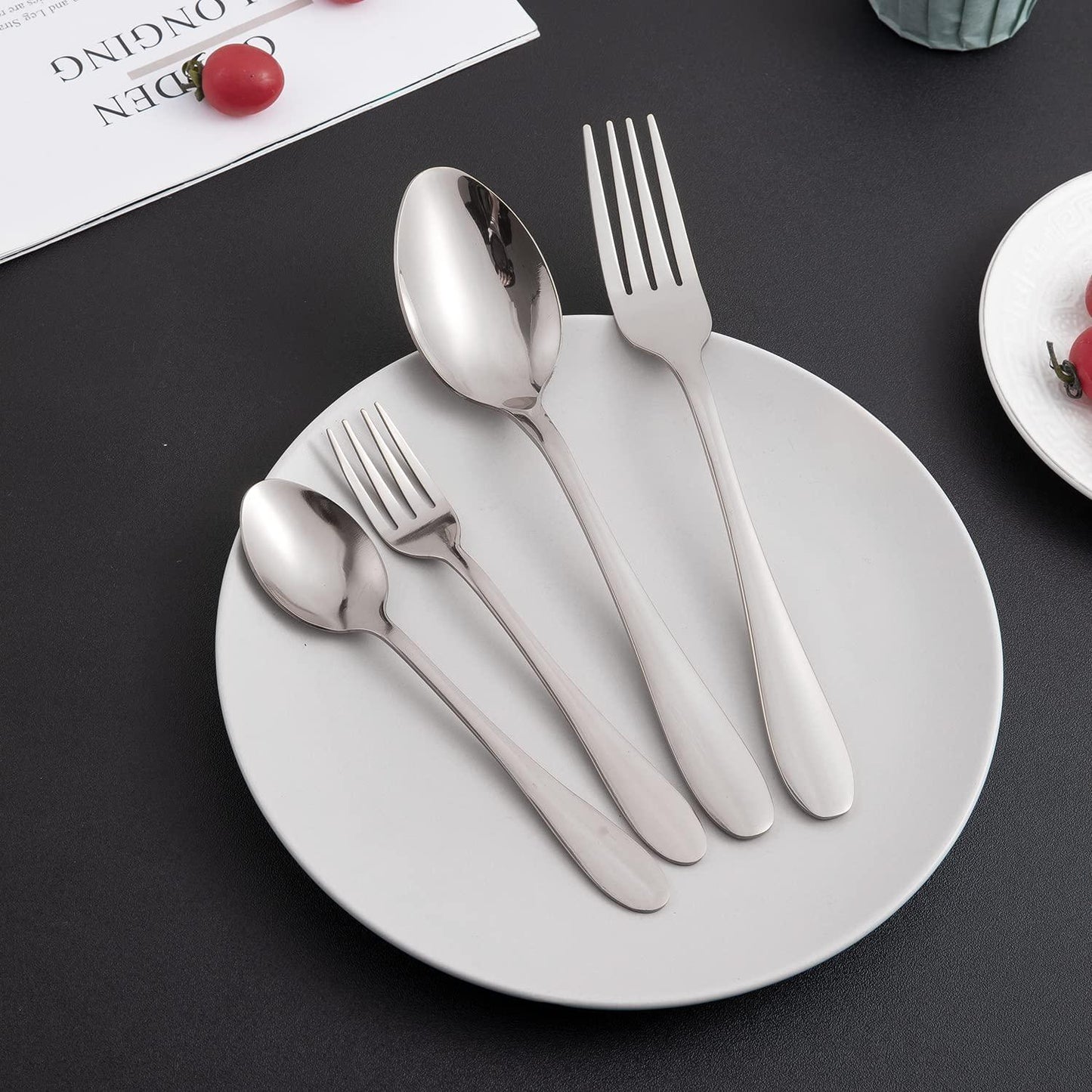 HOKIPO Silver Cutlery Set of 18 / 24 Pcs Stainless Steel, Mirror Finish with Gift Box - HOKIPO | Har Ghar ka Humsafar