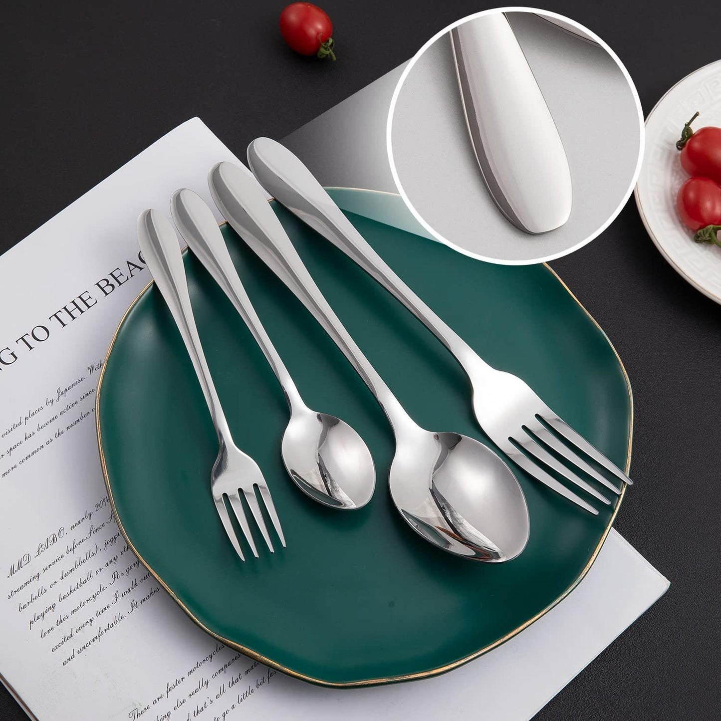 HOKIPO Silver Cutlery Set of 18 / 24 Pcs Stainless Steel, Mirror Finish with Gift Box - HOKIPO | Har Ghar ka Humsafar