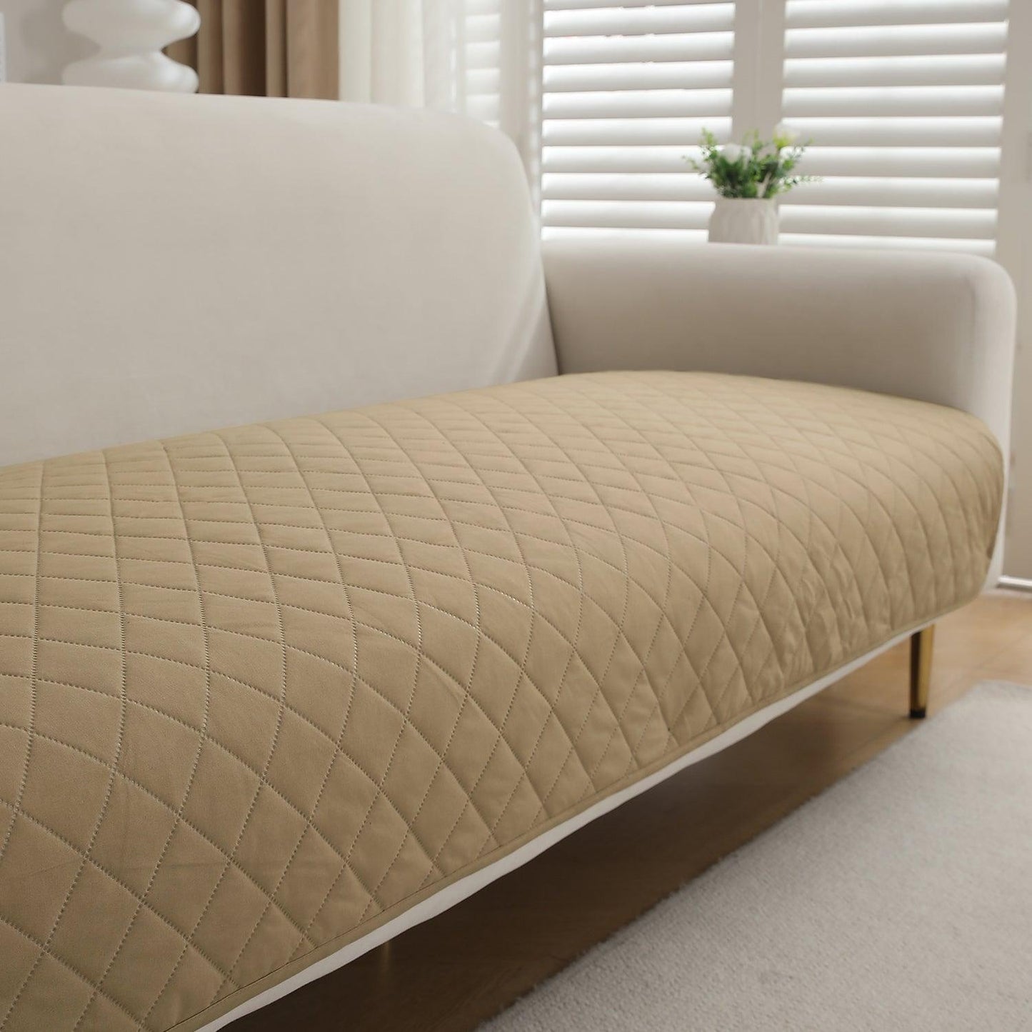 HOKIPO Waterproof Anti - Slip Quick Dry Sofa Seat Mat for 1/2/3 Seater, Beige - HOKIPO | Har Ghar ka Humsafar