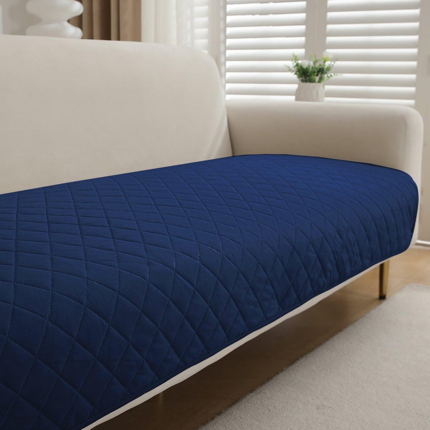 HOKIPO Waterproof Anti - Slip Quick Dry Sofa Seat Mat for 1/2/3 Seater, Navy Blue - HOKIPO | Har Ghar ka Humsafar