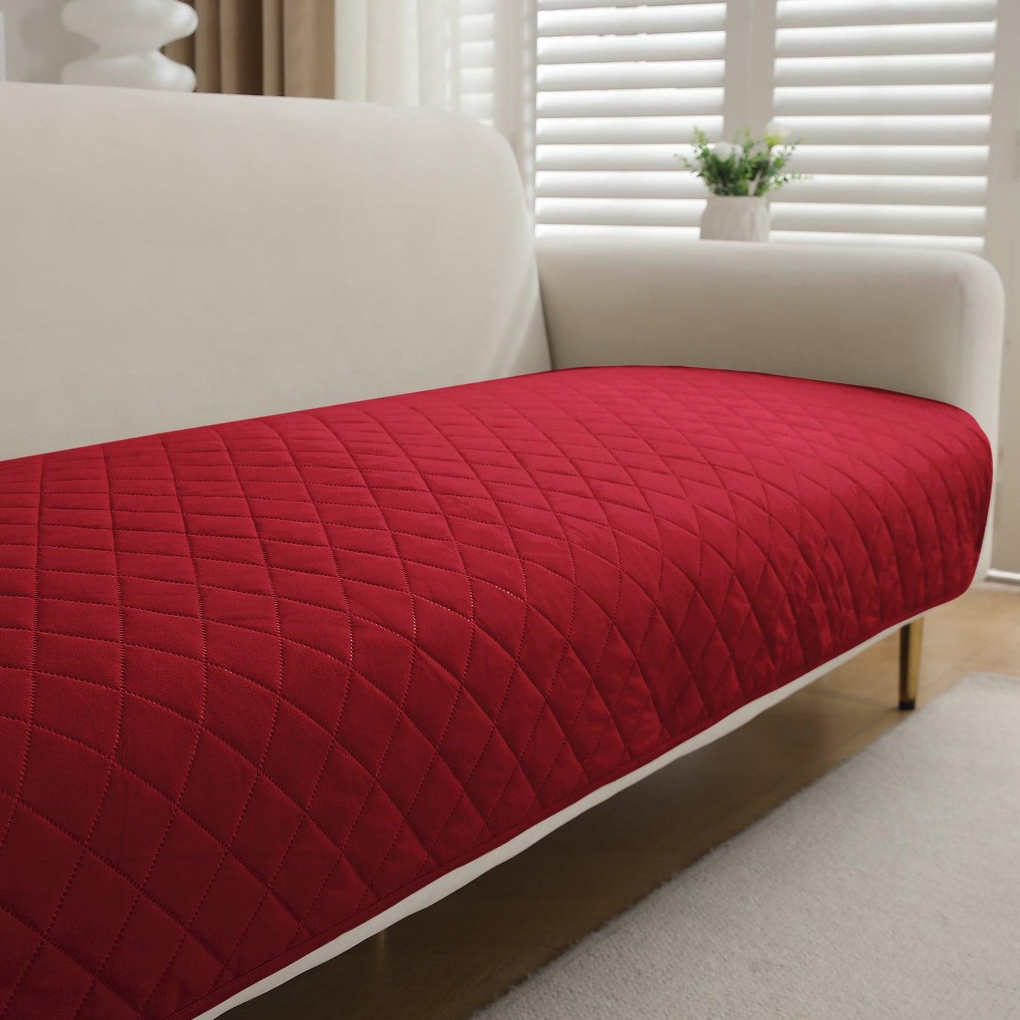 HOKIPO Waterproof Anti - Slip Quick Dry Sofa Seat Mat for 1/2/3 Seater, Red - HOKIPO | Har Ghar ka Humsafar