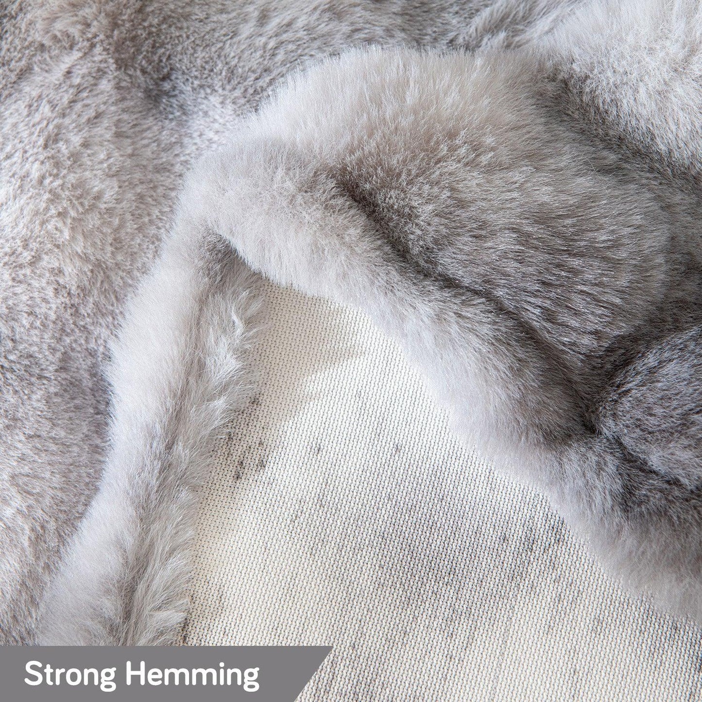 Machine-washable Premium Gradient Faux Rabbit Wool Sofa Throws | HOKIPO