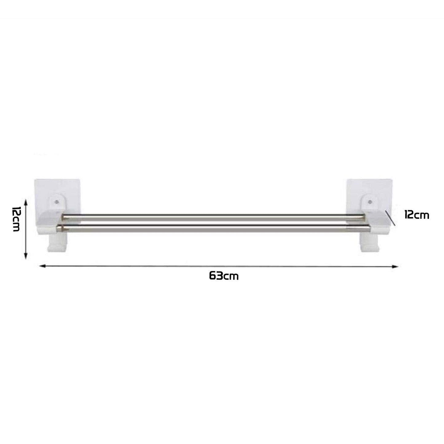 Buy stainless steel wall mounted 2 layer bathroom stand for clothes and towels | HOKIPO
