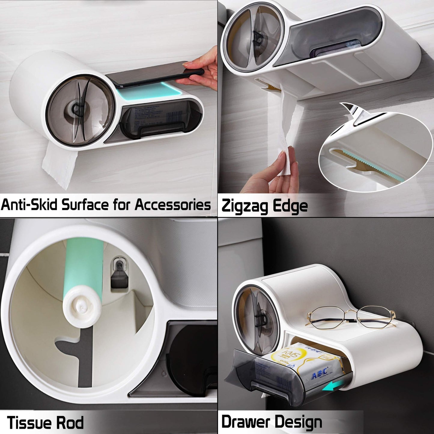 features of HOKIPO toilet roll holder