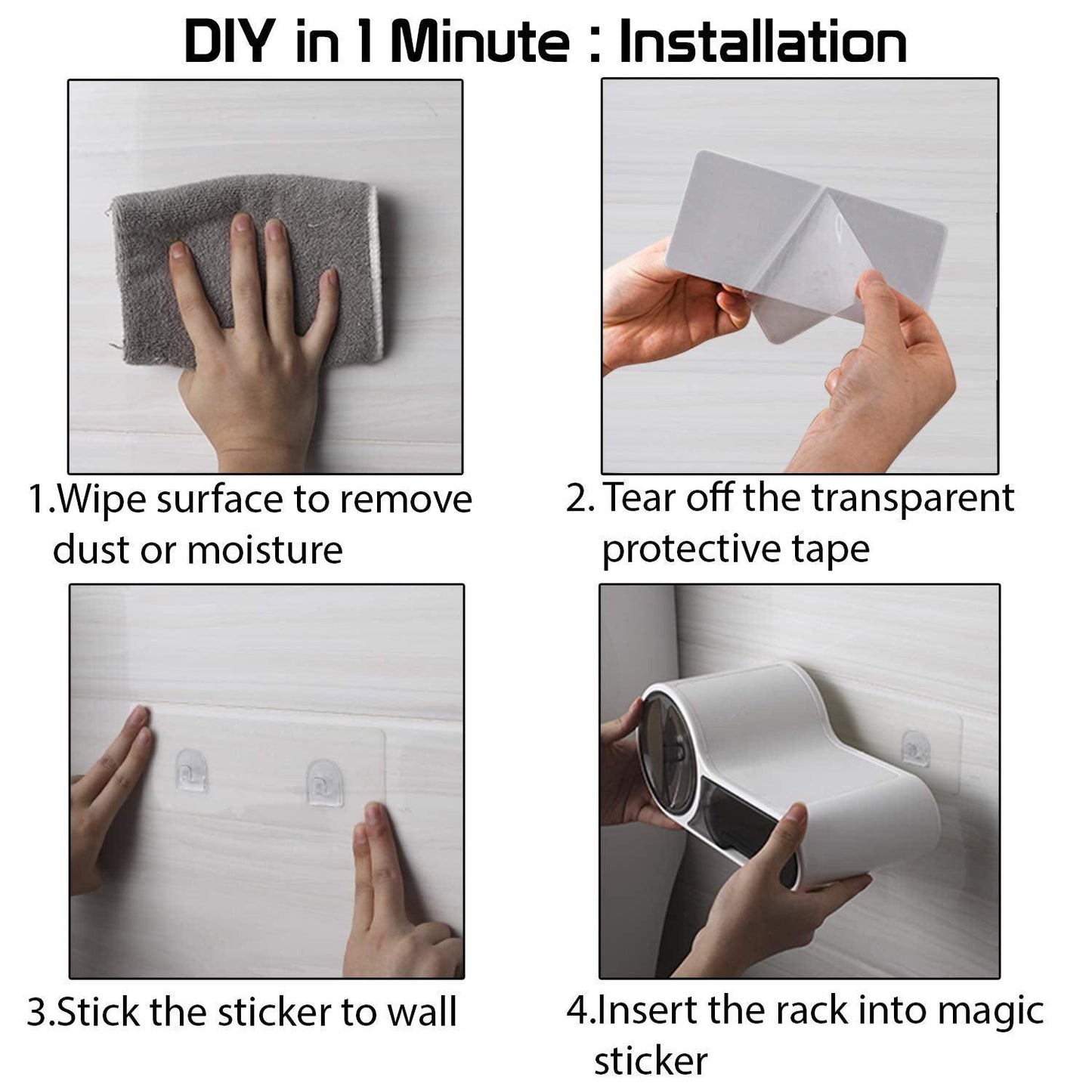 How to install wall mounted toilet roll holder