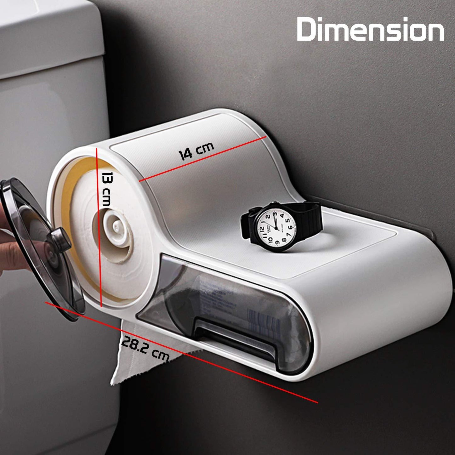 HOKIPO toilet tissue paper holder dimentions