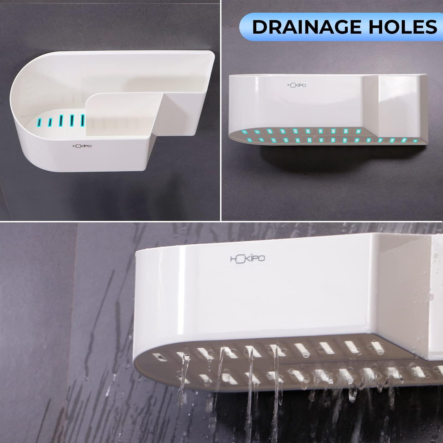 White colour plastic best bathroom organizer | HOKIPO