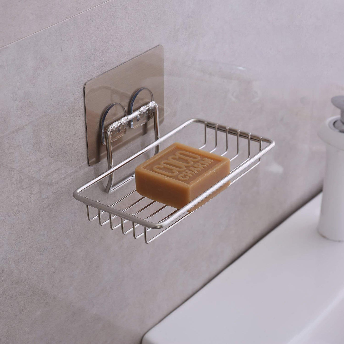 Stainless Steel Wall mounted soap case for bathroom, kitchen and washbasin wall | HOKIPO
