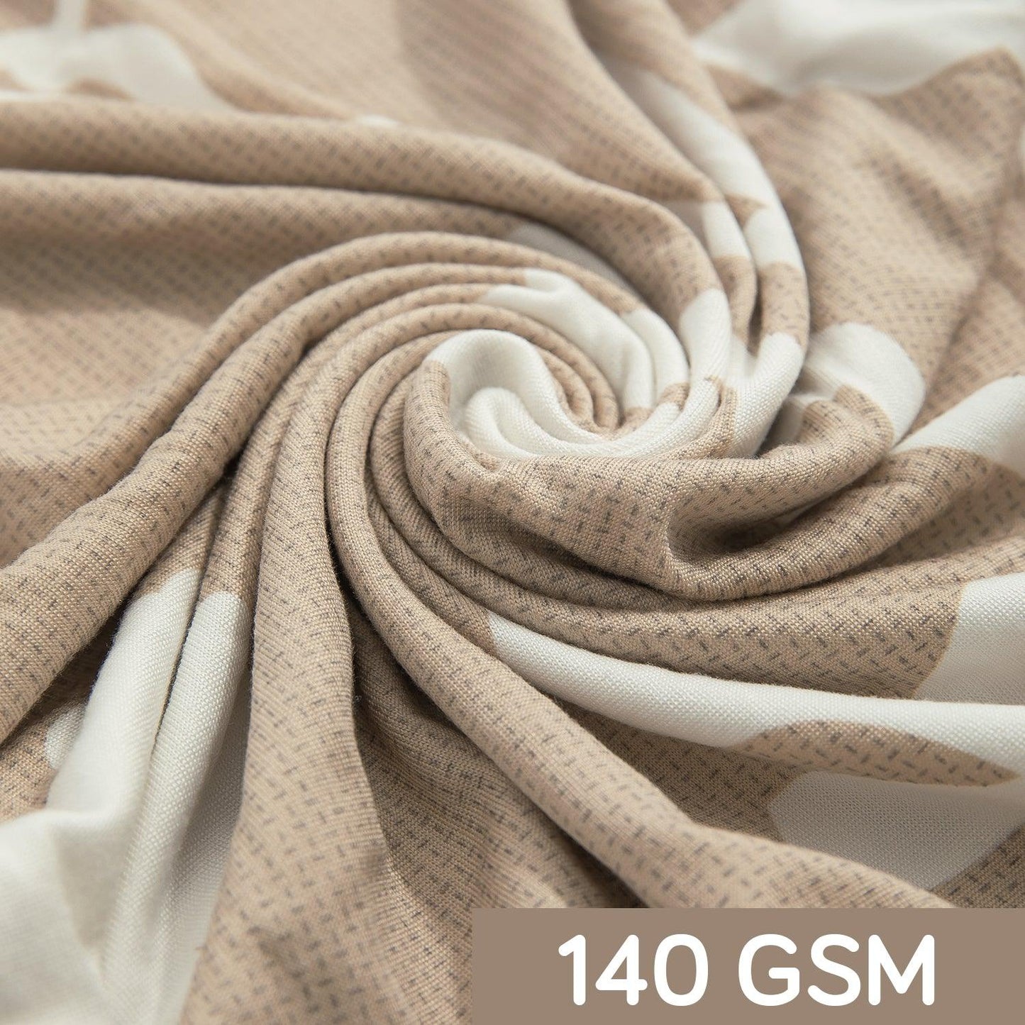 Buff Brown Sillehoute Floral Print polyester chair covers