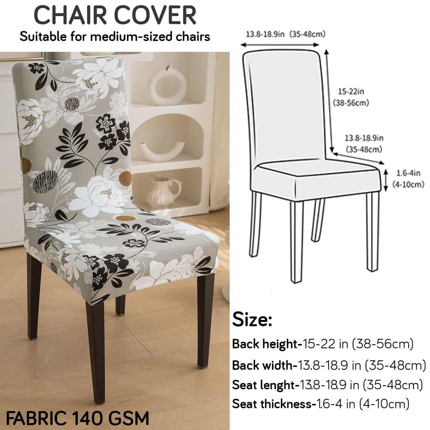 How to measure for stretchable dining chair cover
