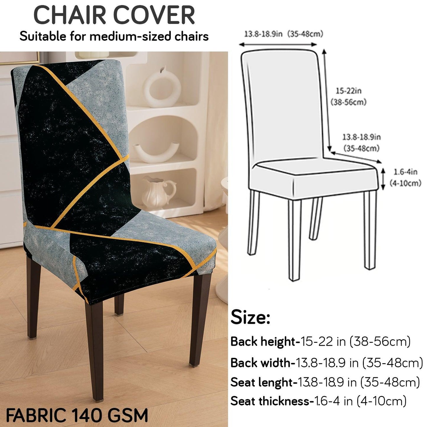 How to measure for stretchable dining chair cover