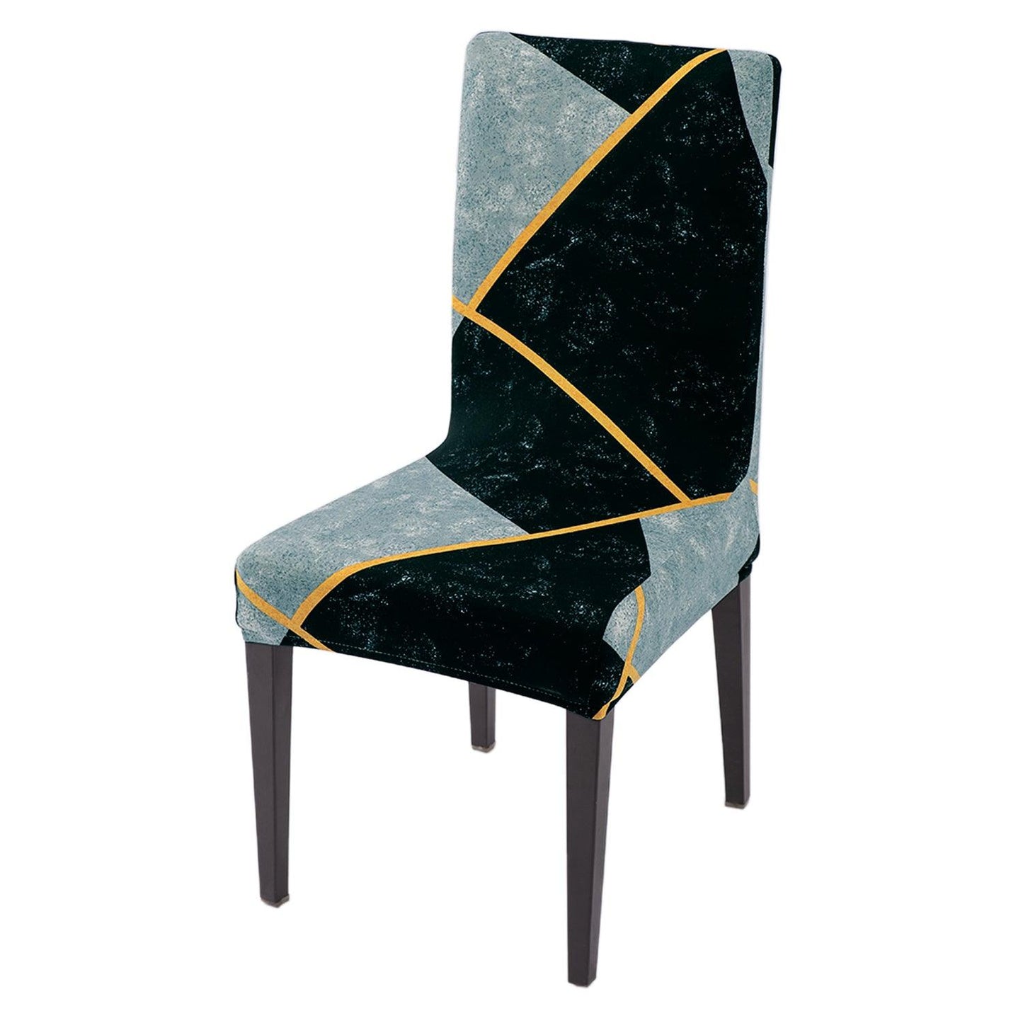 Multicolor Abstract Geometry Print Chair covers set of 1 piece