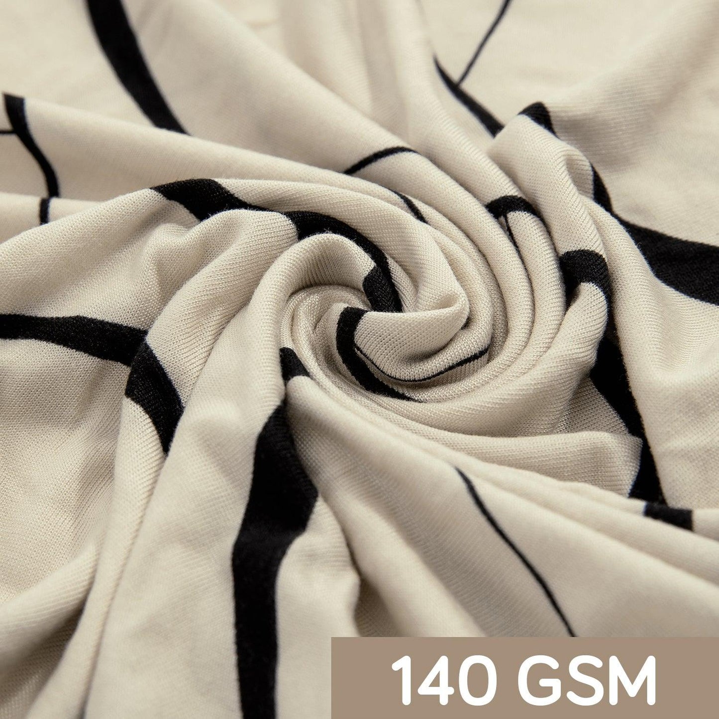 Natural Beige Abstract Art Print polyester chair covers