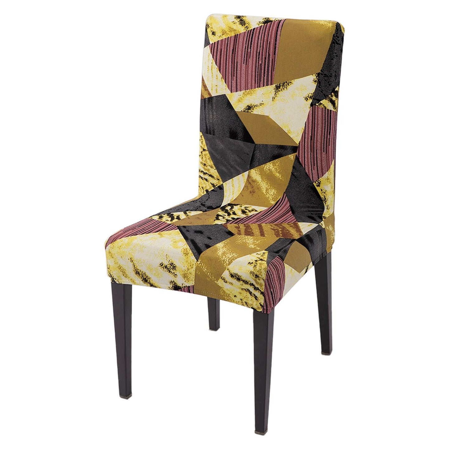 Wine Abstract Geometry Print Chair covers set of 1 piece