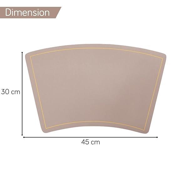 Premium Faux Leather Dining Table Mats, Desert Sand - HOKIPO | Har Ghar ka Humsafar
