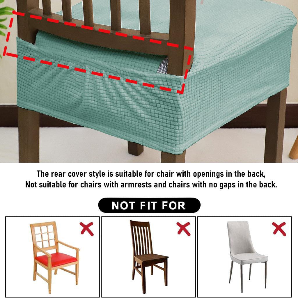 Premium Jacquard Dining Chair Seat Cushion Cover, Light Green - HOKIPO | Har Ghar ka Humsafar