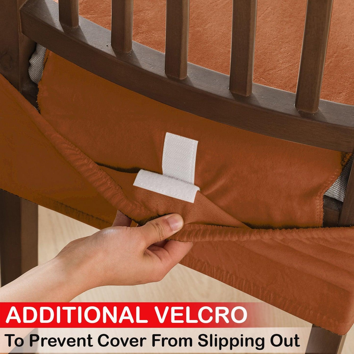 Premium Original Velvet Dining Chair Seat Cushion Cover, Rustic Brown - HOKIPO | Har Ghar ka Humsafar