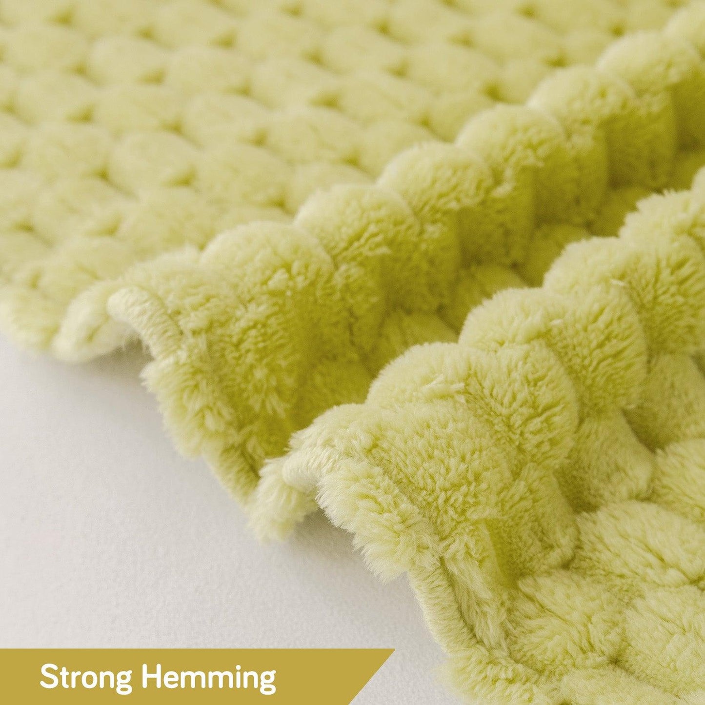 Strong Hemming Premium Rabbit Plush Sofa Throw Blanket | HOKIPO