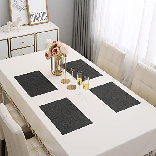 PVC Dining Table Mats, Black - HOKIPO | Har Ghar ka Humsafar