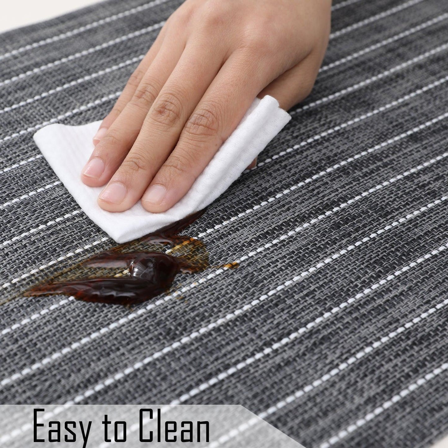 PVC Dining Table Mats, Grey - HOKIPO | Har Ghar ka Humsafar