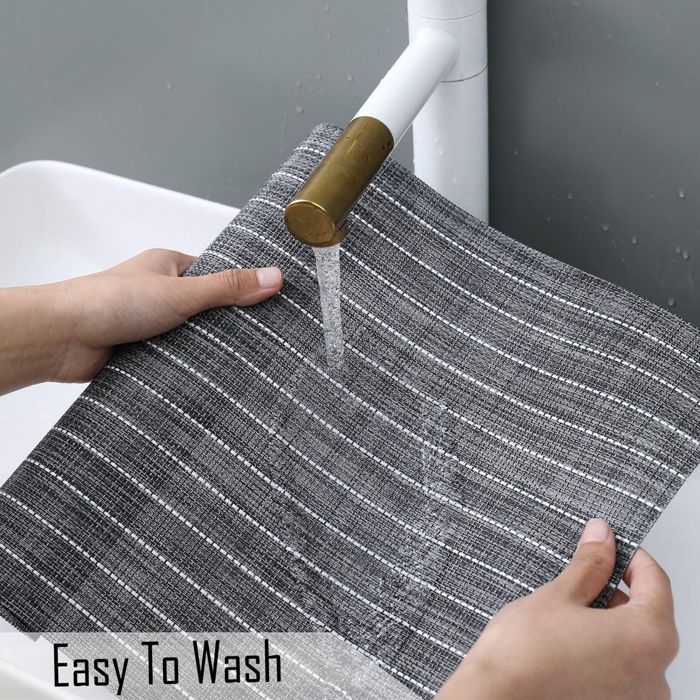 PVC Dining Table Mats, Grey - HOKIPO | Har Ghar ka Humsafar