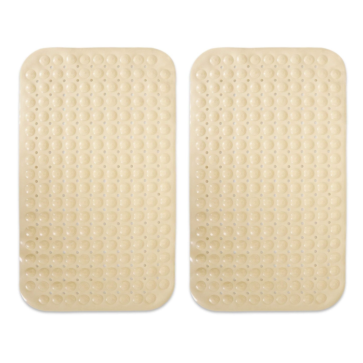PVC Shower Mat Anti - Slip with Massage Acupressure Points, 46x78 cm, Beige - HOKIPO | Har Ghar ka Humsafar
