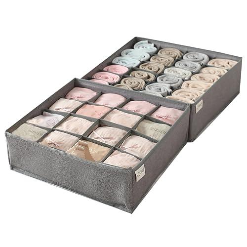 Undergarment Organizer for Wardrobe and Drawers, Grey - HOKIPO | Har Ghar ka Humsafar