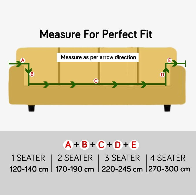 Guide on How to measure sofa size for an elastic sofa cover