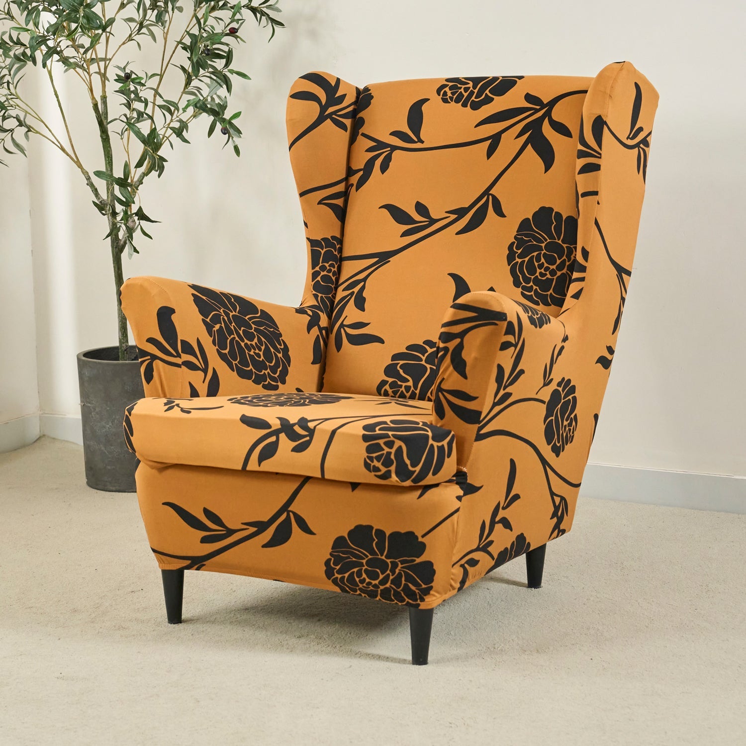 Wing Back Chair Cover - HOKIPO | Har Ghar ka Humsafar