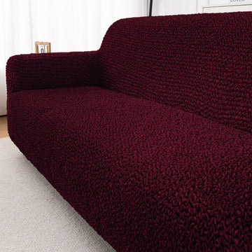 Italian Belissia Luxe Series' Super Stretchable Microfiber 1/2/3 Seater Sofa Cover, Merlot Wine