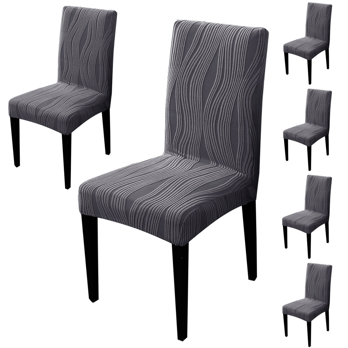Nestiva Series Stretchable Knitting Jacquard Chair Cover - Porpoise Grey
