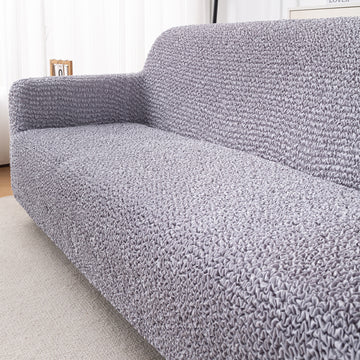 Italian Belissia Luxe Series' Super Stretchable Microfiber 1/2/3 Seater Sofa Cover, Ice Grey