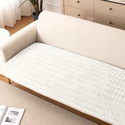 'Plush Haven' Premium Anti Slip Sofa Cover Mat, White
