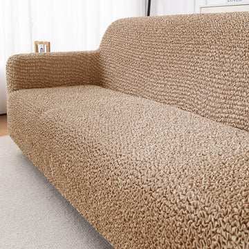 Italian Belissia Luxe Series' Super Stretchable Microfiber 1/2/3 Seater Sofa Cover, Latte Beige