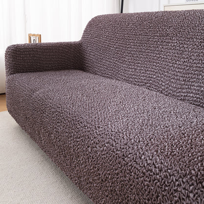 Italian Belissia Luxe Series' Super Stretchable Microfiber 1/2/3 Seater Sofa Cover, Plum Brown