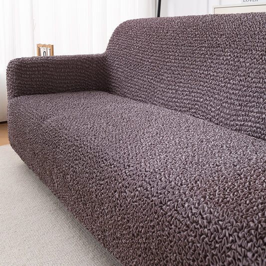 Italian Belissia Luxe Series' Super Stretchable Microfiber 1/2/3 Seater Sofa Cover, Plum Brown