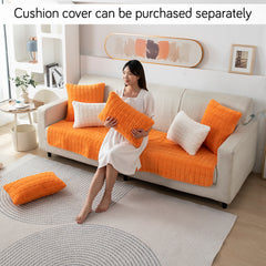 Premium Plush Anti Slip Sofa Mat for 1/2/3 Seater, Orange