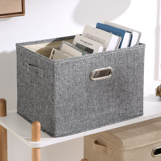 Multipurpose Foldable Storage Box with Lid, Medium / Large / Extra Large, Grey
