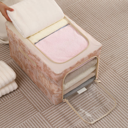 Foldable Cloth Storage Organizer for Wardrobe, Beige Botanica