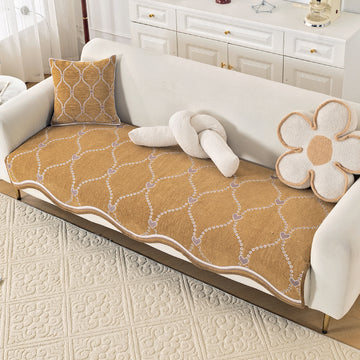 Serene Curves Sofa Cover Mat, Love Trails
