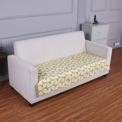 Quilted Sofa Seat Mat Covers for 1/2/3 Seater Sofa, Windmill Cyber Yellow