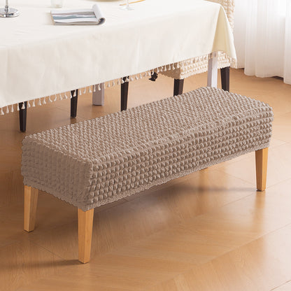 Aria Nova 280 GSM Stretchable Bubble Dining Bench Cover, Mocha Brown
