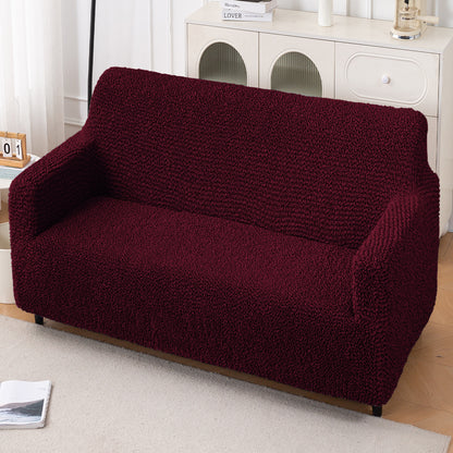 Italian Belissia Luxe Series' Super Stretchable Microfiber 1/2/3 Seater Sofa Cover, Merlot Wine