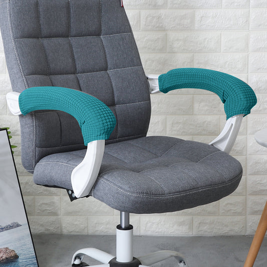 210gsm Jacquard Water Repellent Armrest Covers for Office Chair (Zipper Style), 1 Pair, Teal