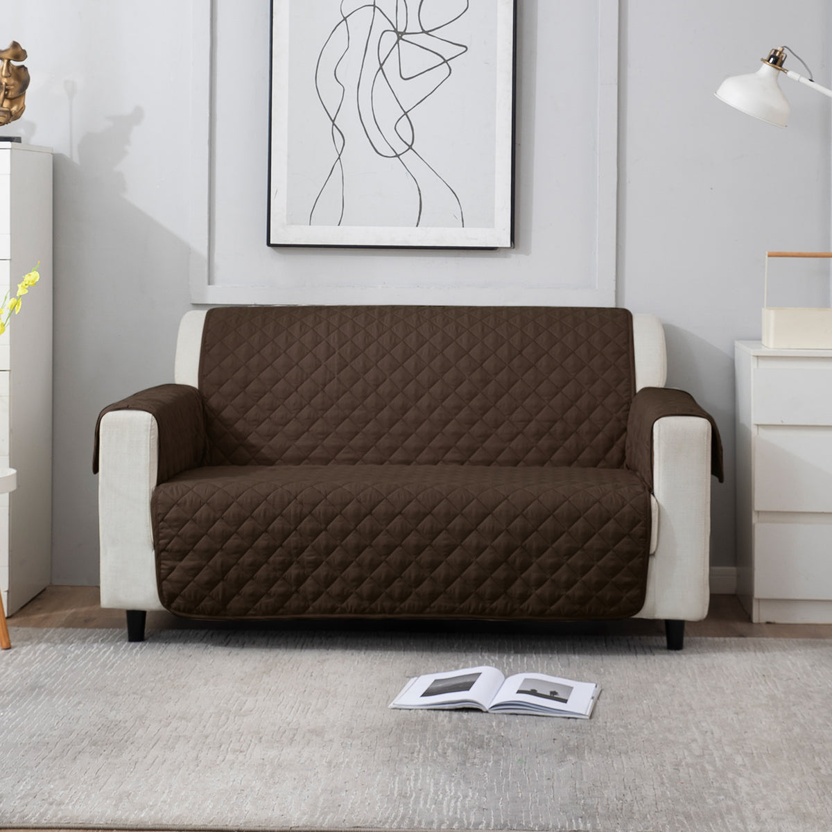 Chocolate Brown premium 2 seater sofa covers