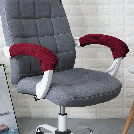 210gsm Jacquard Water Repellent Armrest Covers for Office Chair (Zipper Style), 1 Pair, Burgundy